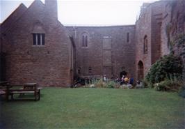 The courtyard at St Briavels Castle youth hostel